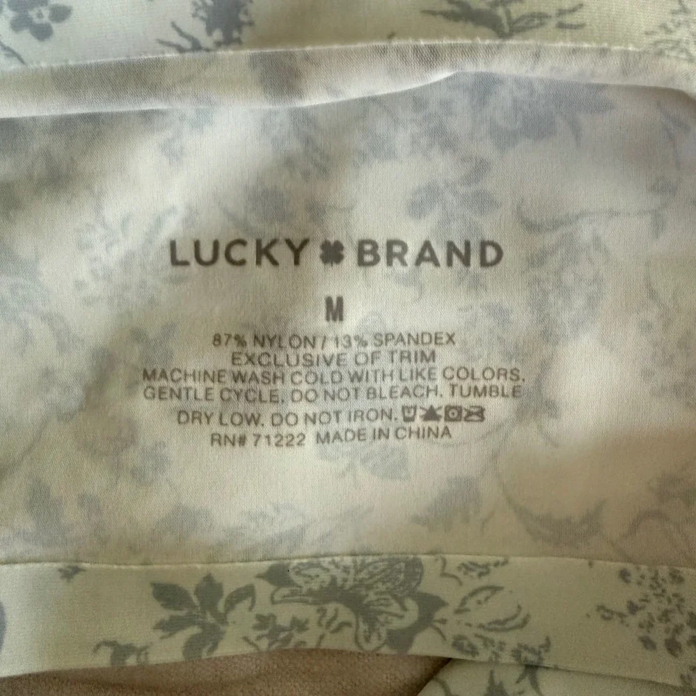 LUCKY BRAND‎ Light Grey Floral Seamless Comfort Lounge Ladies Bra, M